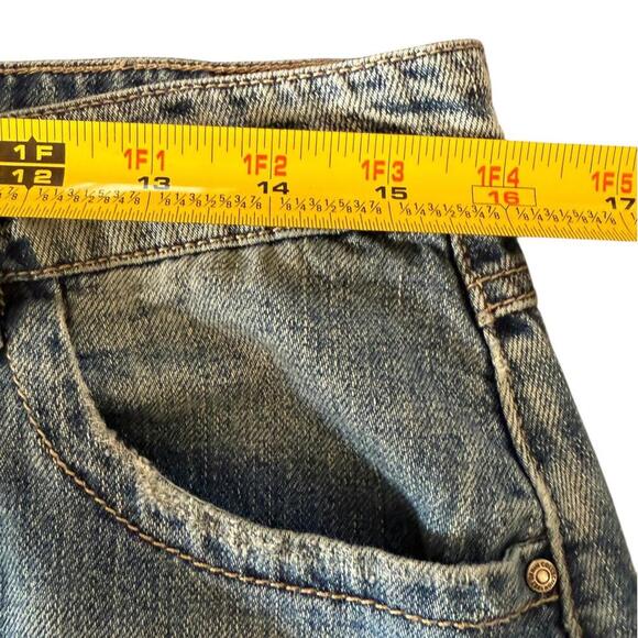 Vintage Distressed A-Line Denim Maxi Skirt (No Tag) Measurements in pictures - Picture 3 of 4